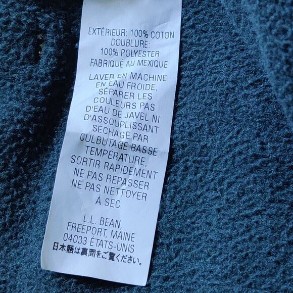 L.L. Bean Classic Fit Green Fleece Lined Mens Tag 35x29 (33X28) Blue Jeans Heavy - Picture 11 of 15